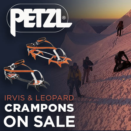 Petzl Irvis and Leopard Crampons on sale