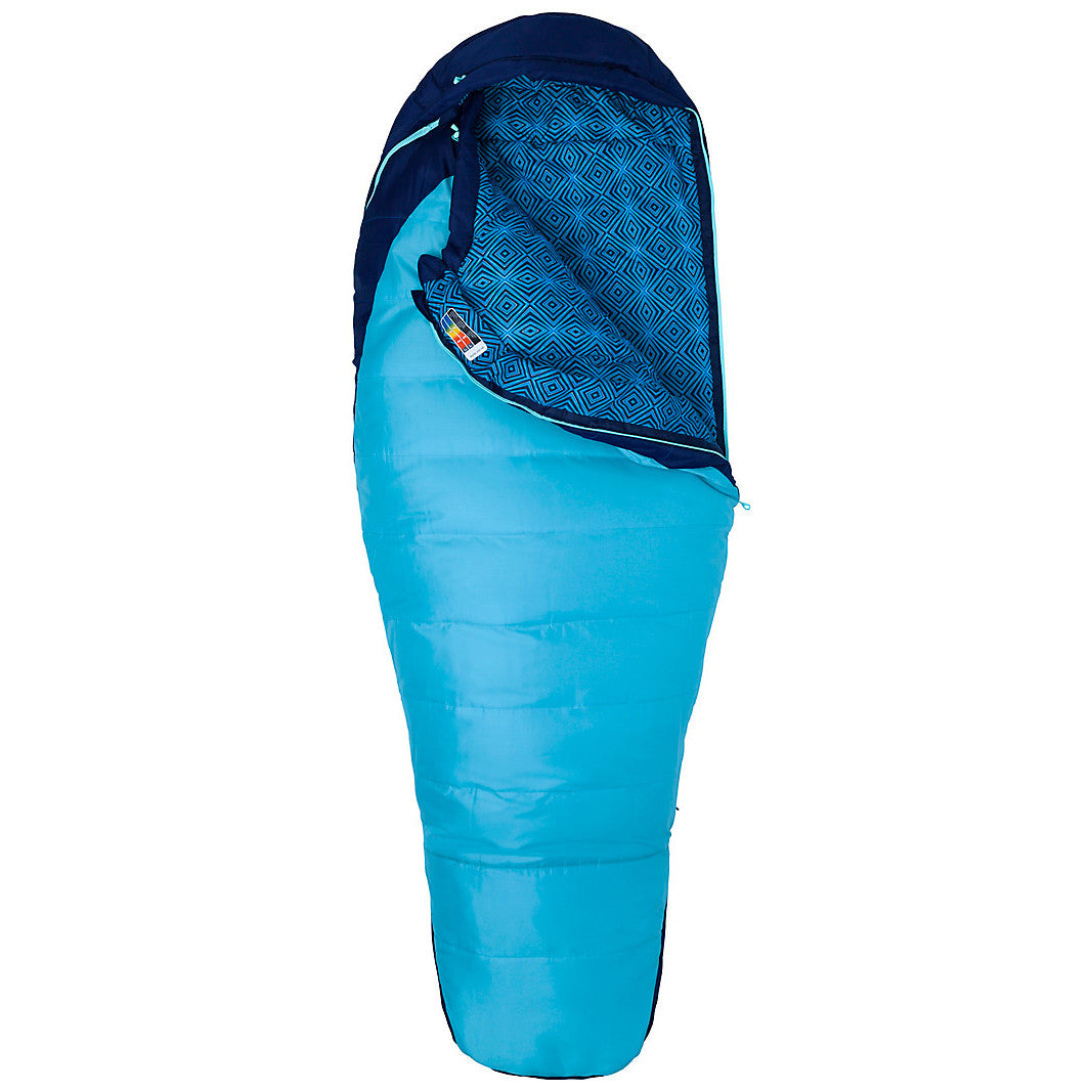 Marmot Trestles 15 Sleeping Bag - Women's French Blue/Harbor Blue