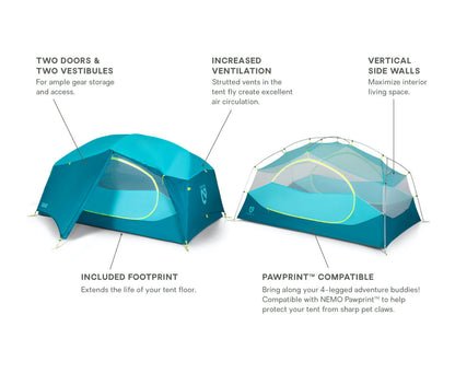 Nemo Aurora 2-person Tent W/ Footprint 4